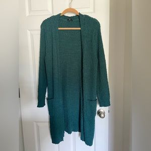 Dark teal cardigan tunic length